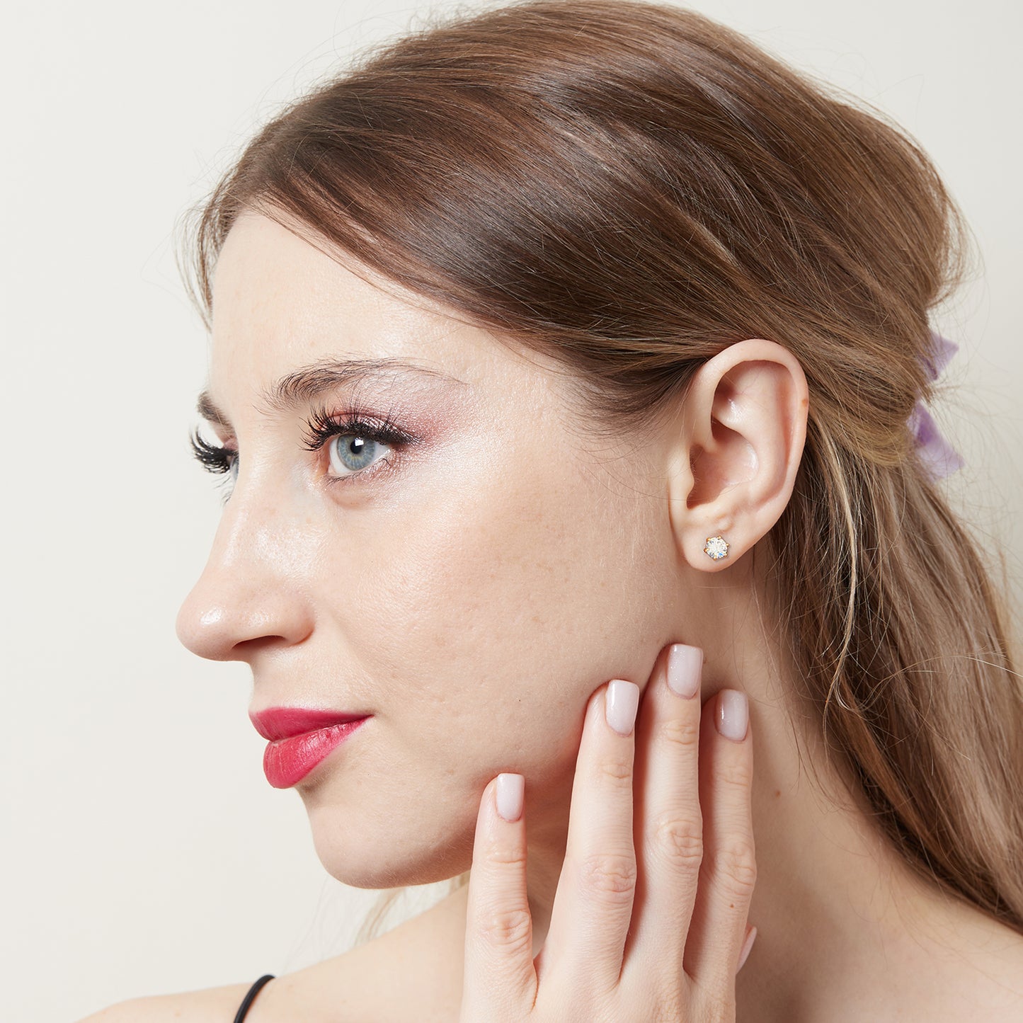 Solitaire Diamond Stud Earrings