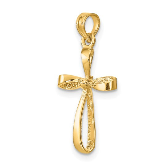 Twisted Cross Charm Pendant