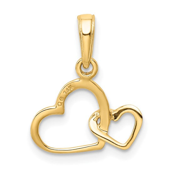 Intertwined Double Heart Pendant