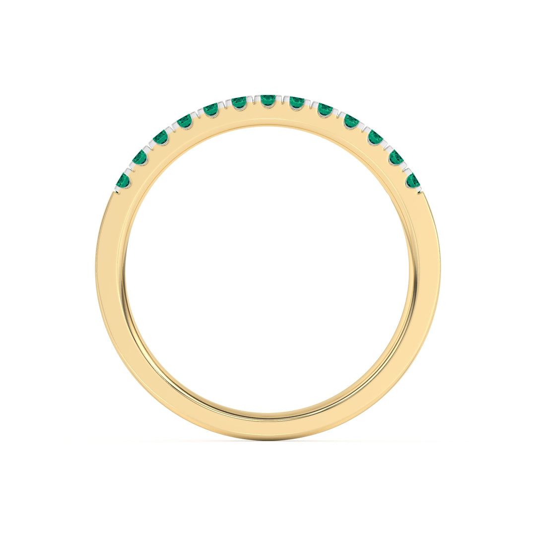0.15 Ct Natural Green Emerald Wedding Band - Dewberry Diamonds