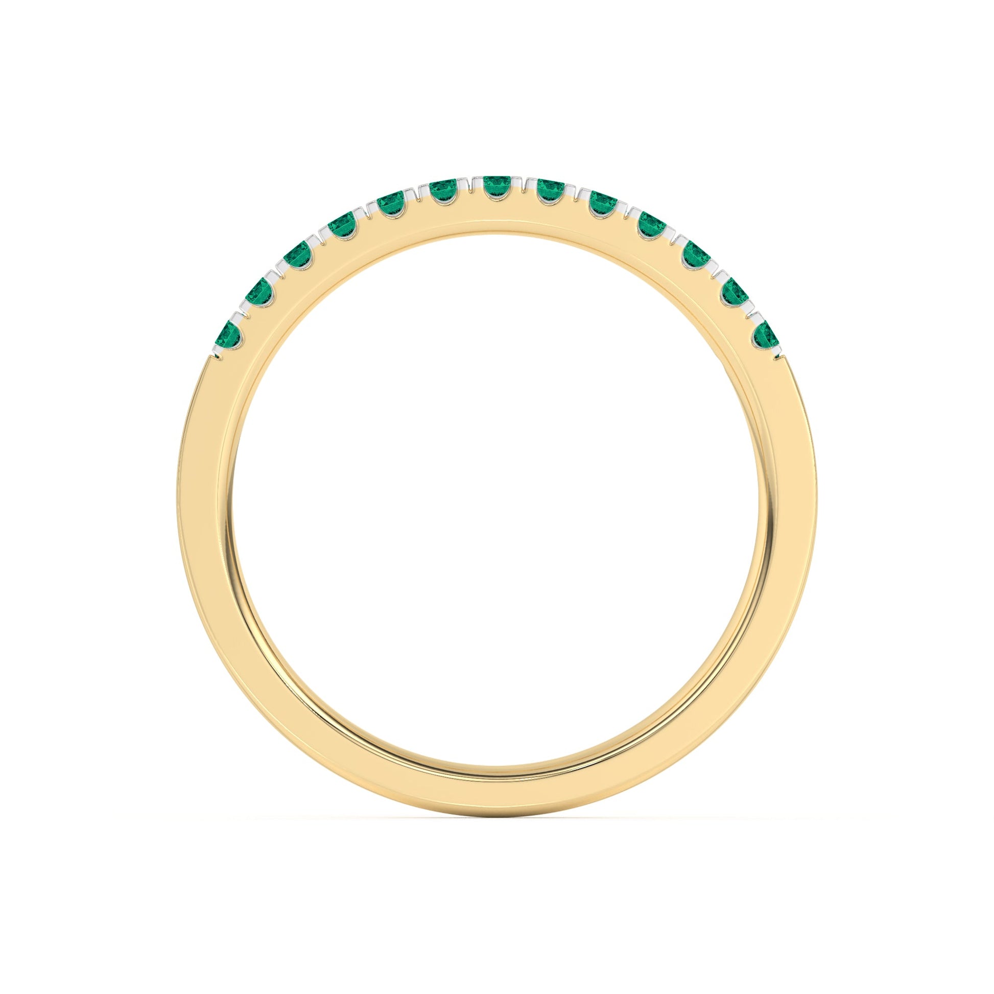 0.15 Ct Natural Green Emerald Wedding Band - Dewberry Diamonds
