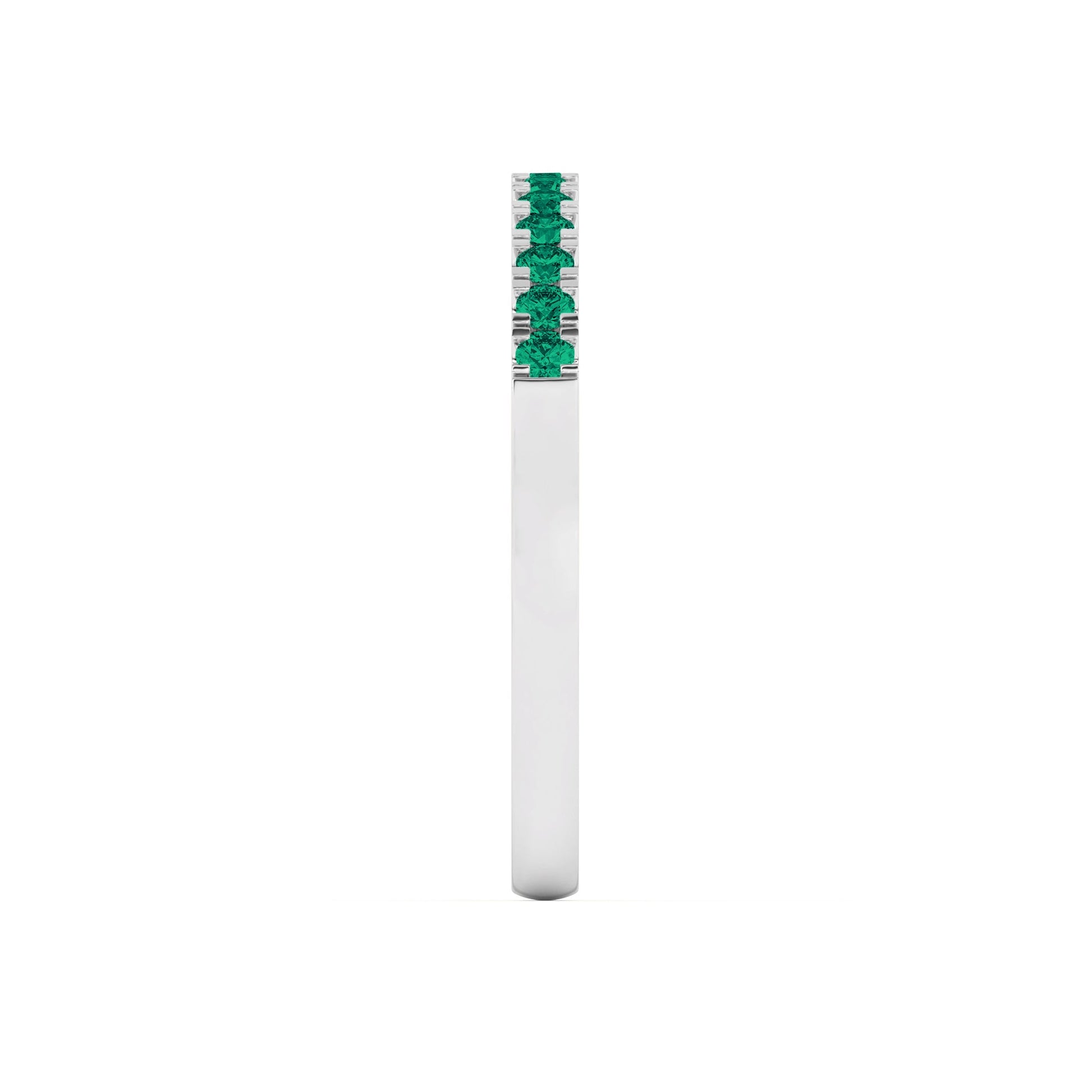 0.15 Ct Natural Green Emerald Wedding Band - Dewberry Diamonds