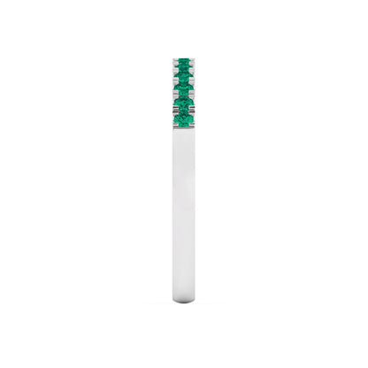 0.15 Ct Natural Green Emerald Wedding Band - Dewberry Diamonds