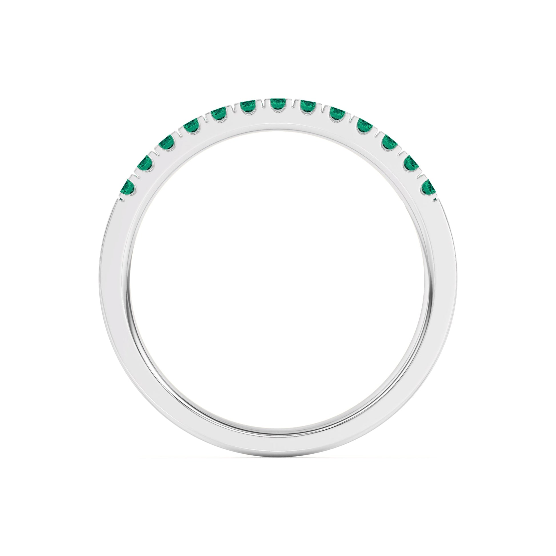 0.15 Ct Natural Green Emerald Wedding Band - Dewberry Diamonds