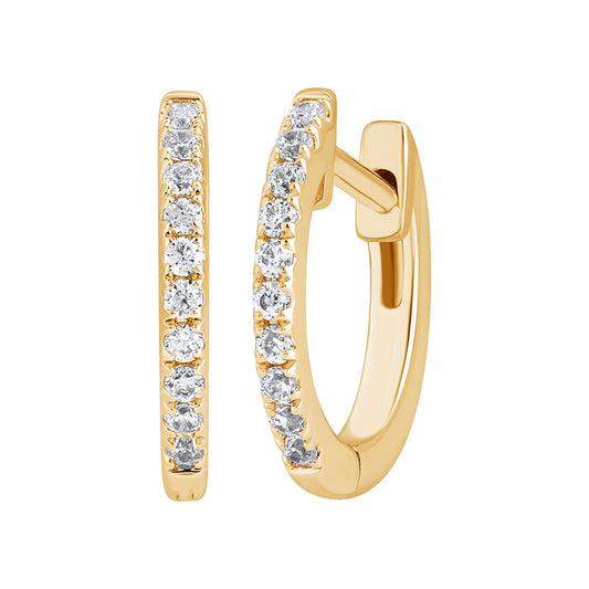 0.2 Ct Lab Grown Diamond Huggie Hoop Earrings - Dewberry Diamonds