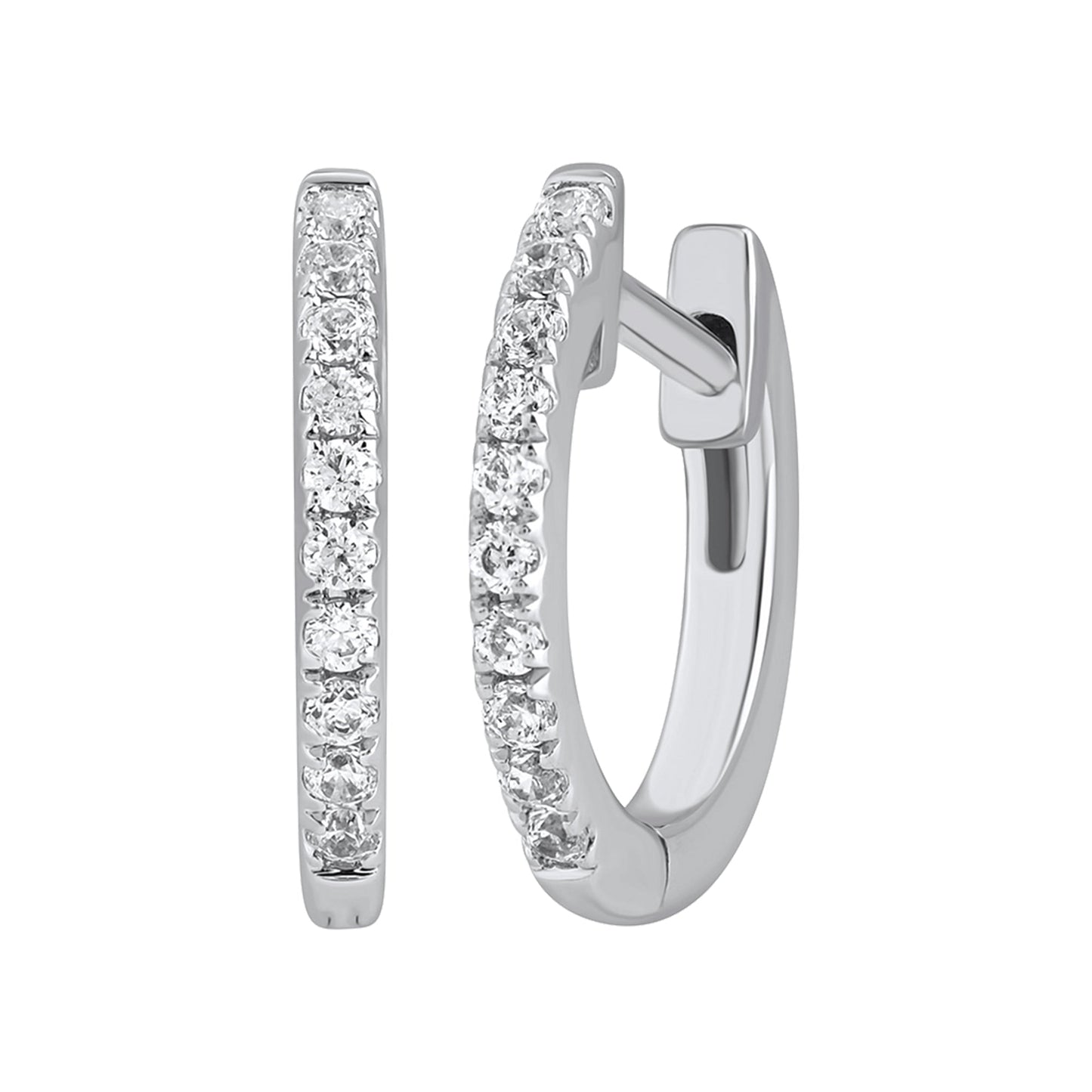 0.2 Ct Lab Grown Diamond Huggie Hoop Earrings - Dewberry Diamonds