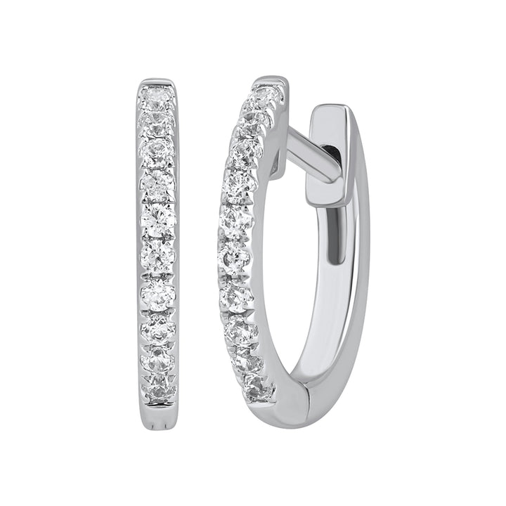 0.2 Ct Lab Grown Diamond Huggie Hoop Earrings - Dewberry Diamonds