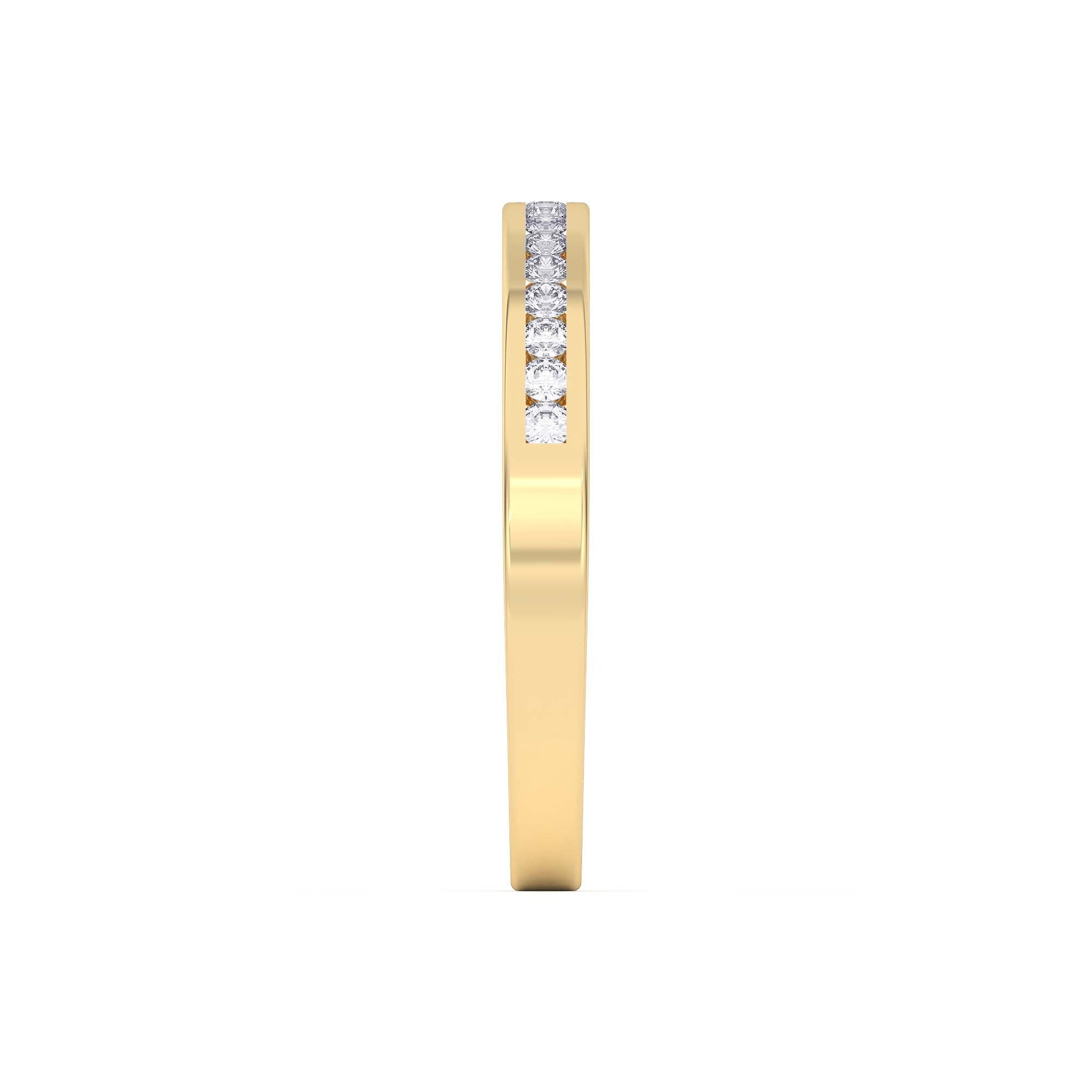 0.20 Ct Diamond Half Eternity Wedding Band 14K Gold - Dewberry Diamonds