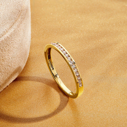 0.20 Ct Diamond Half Eternity Wedding Band 14K Gold - Dewberry Diamonds
