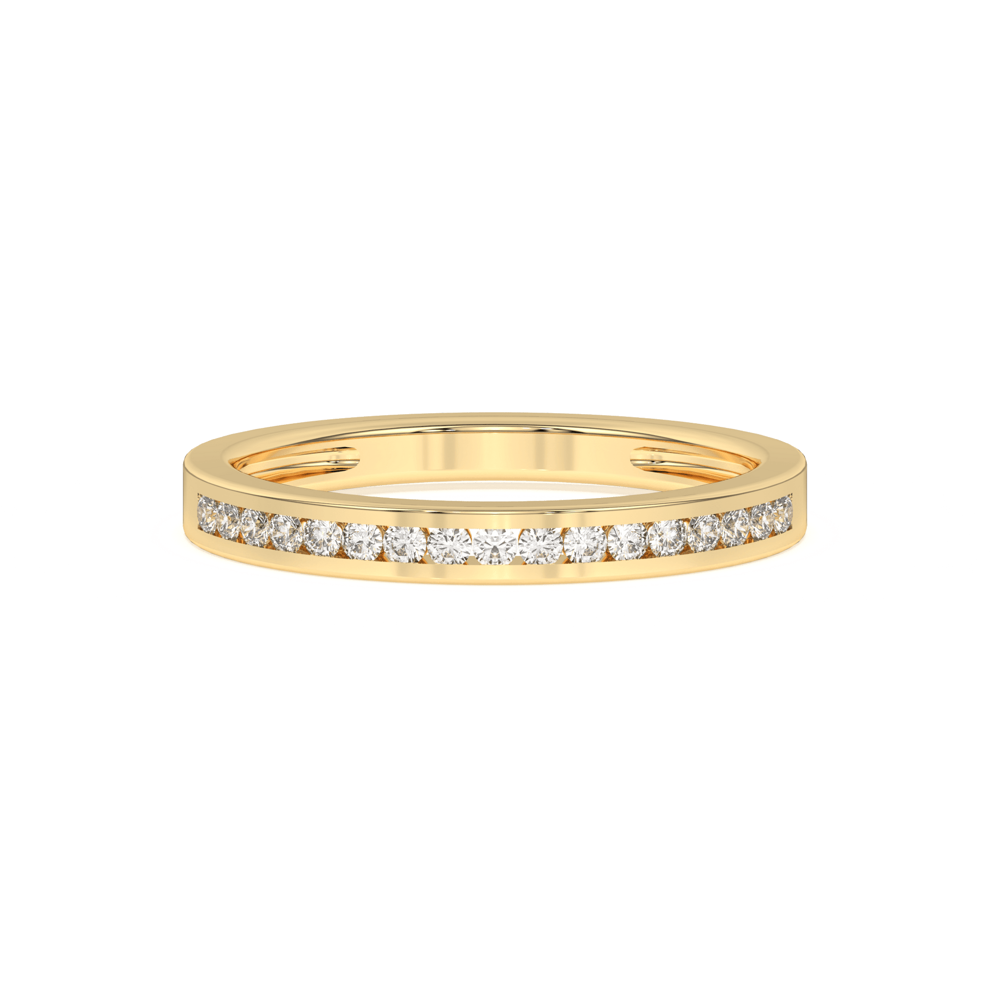 0.20 Ct Diamond Half Eternity Wedding Band 14K Gold - Dewberry Diamonds