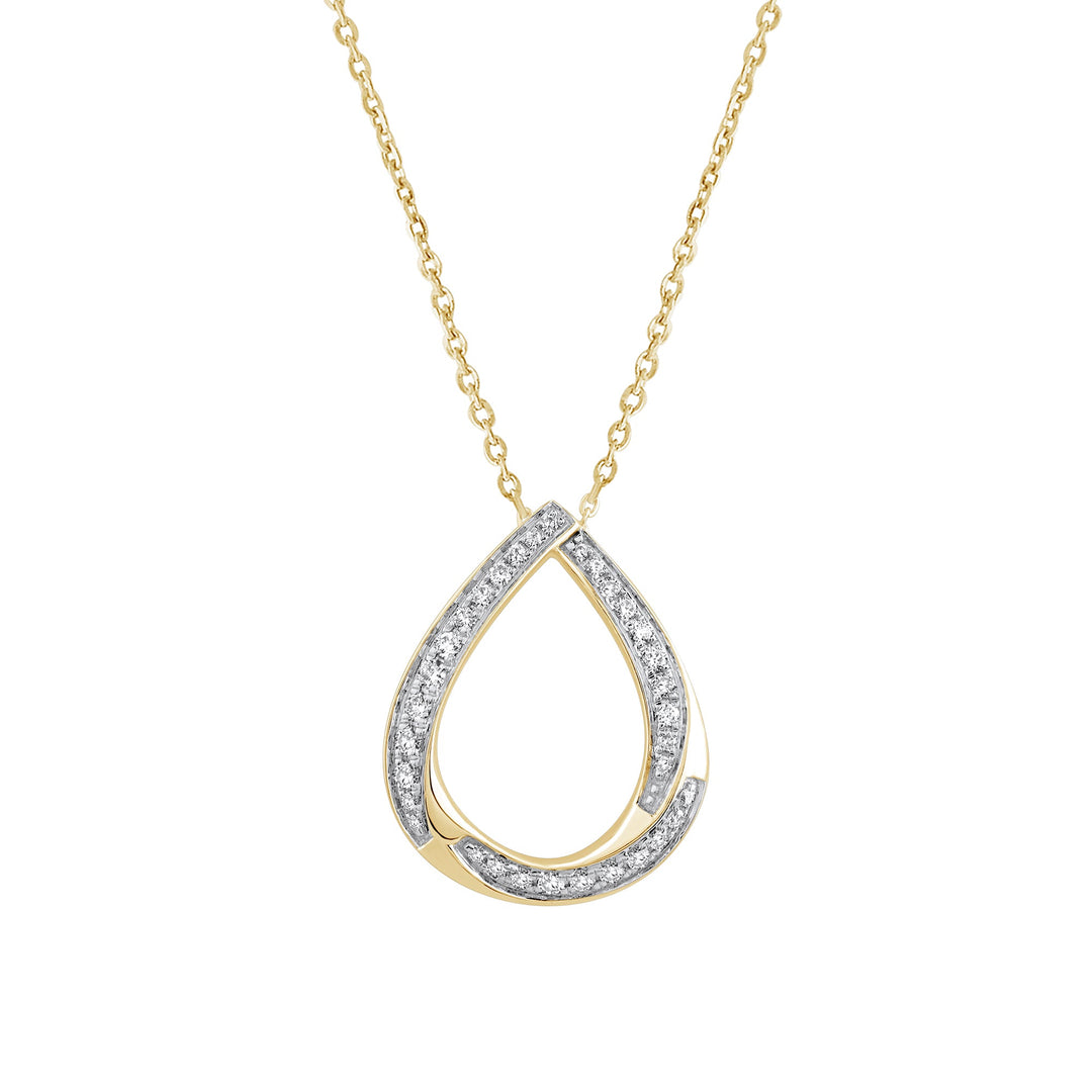 0.20 Ct Lab Grown Diamond 925 Silver Teardrop Necklace - Dewberry Diamonds