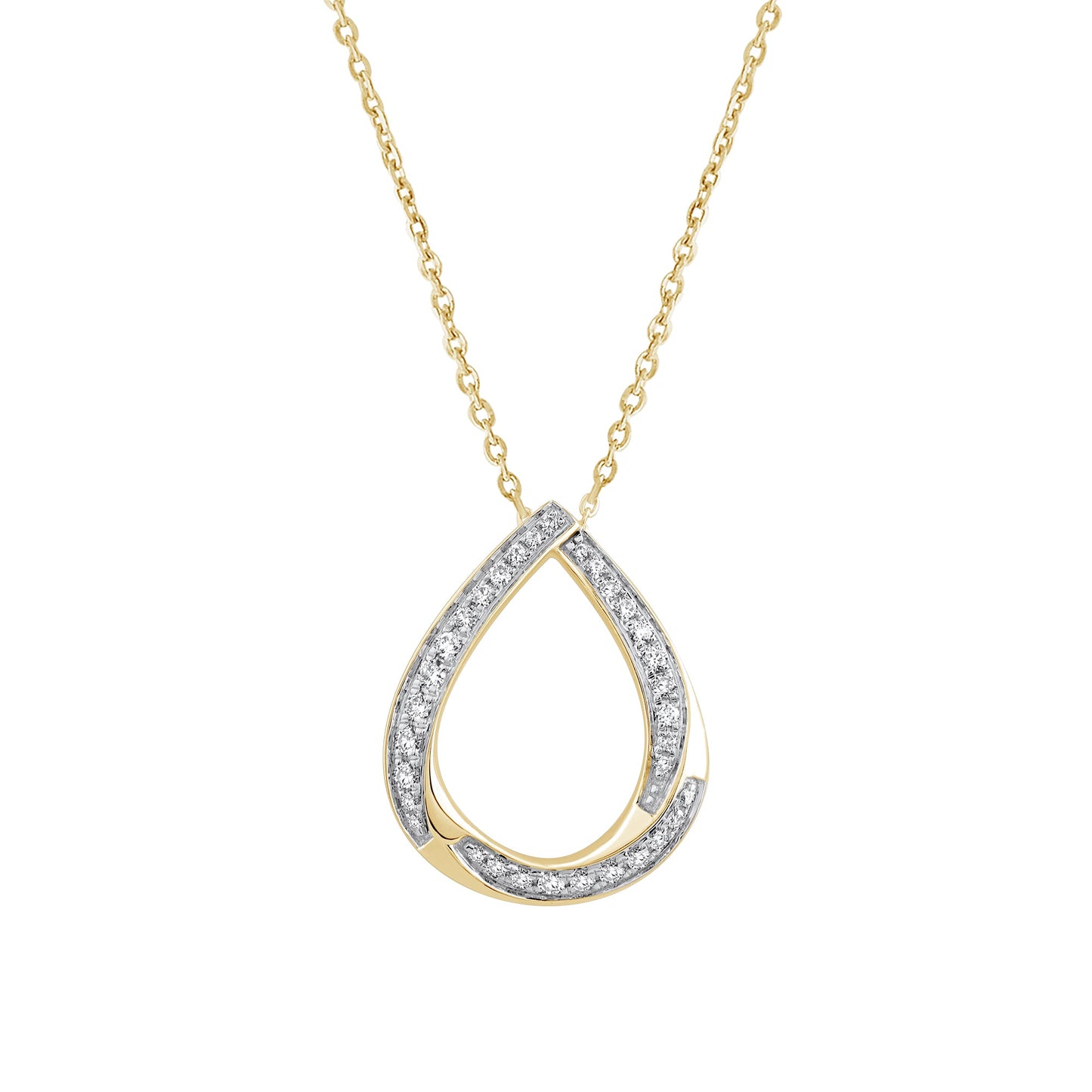 0.20 Ct Lab Grown Diamond 925 Silver Teardrop Necklace - Dewberry Diamonds