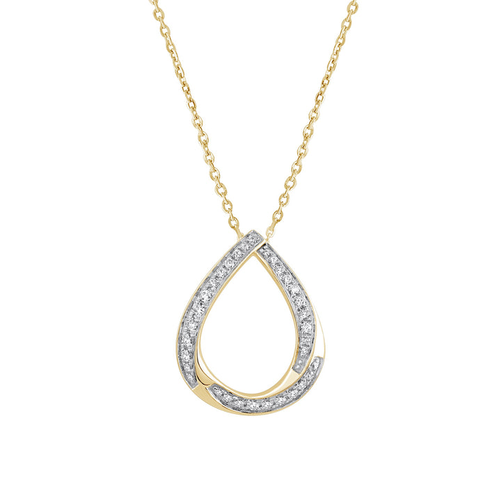 0.20 Ct Lab Grown Diamond 925 Silver Teardrop Necklace - Dewberry Diamonds