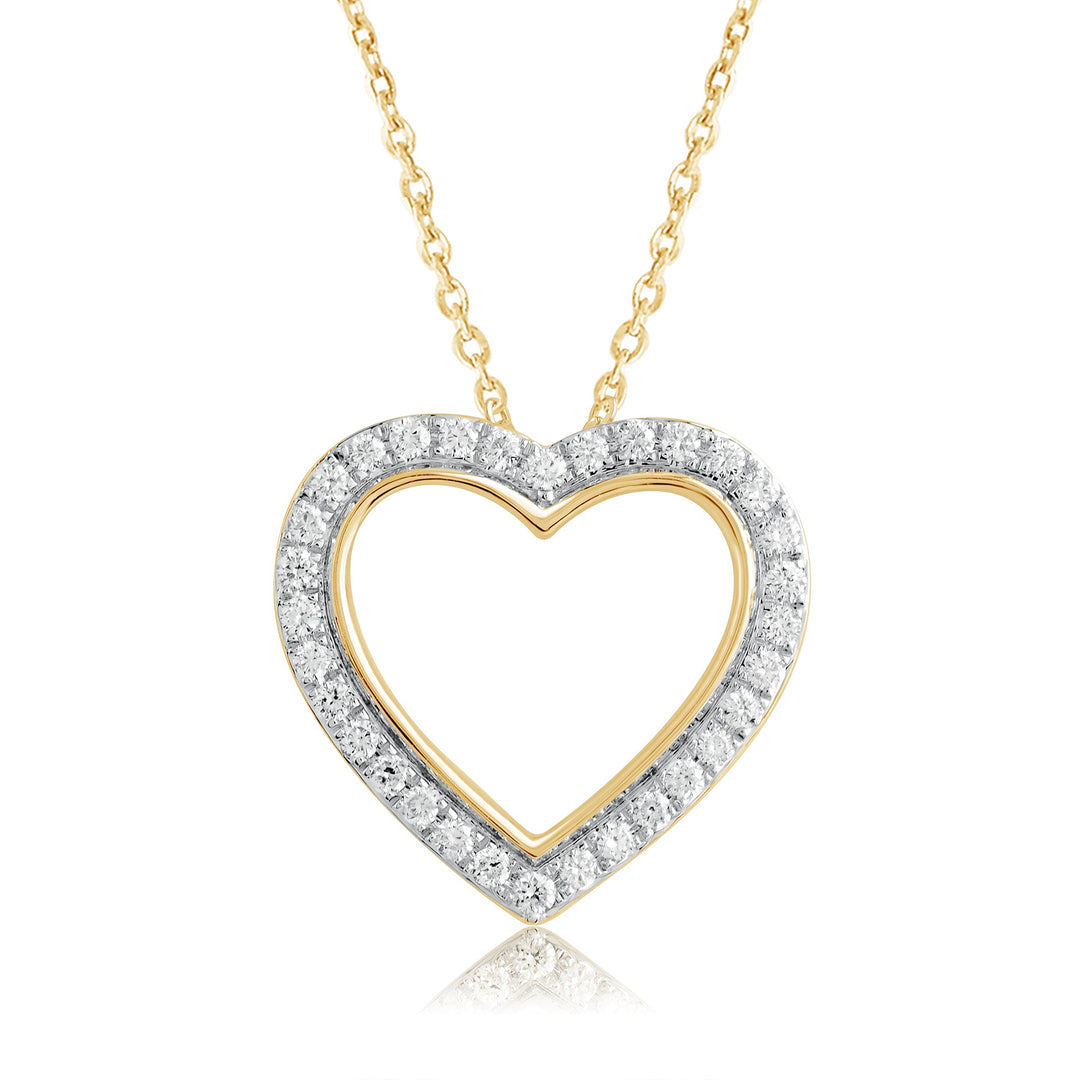0.25 Ct Lab Grown Diamond Heart Pendant Necklace - Dewberry Diamonds