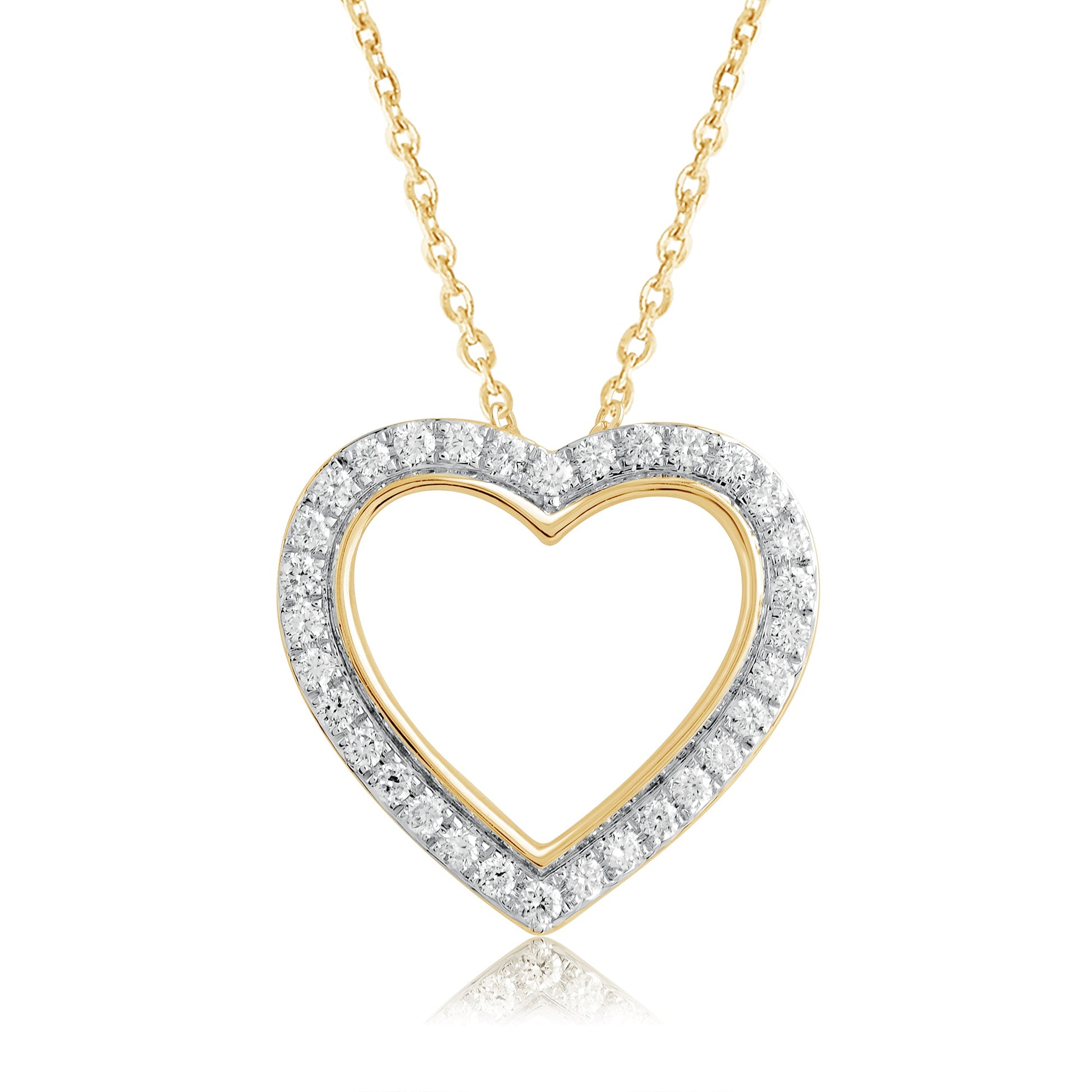 0.25 Ct Lab Grown Diamond Heart Pendant Necklace - Dewberry Diamonds
