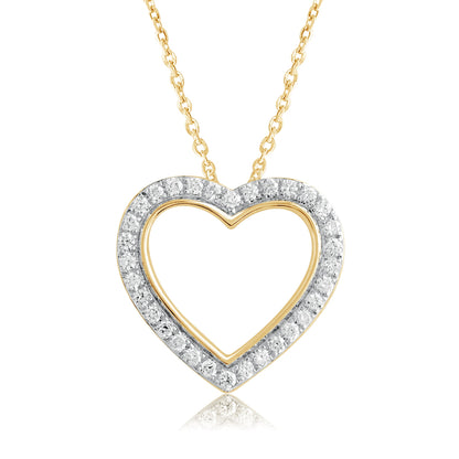 0.25 Ct Lab Grown Diamond Heart Pendant Necklace - Dewberry Diamonds