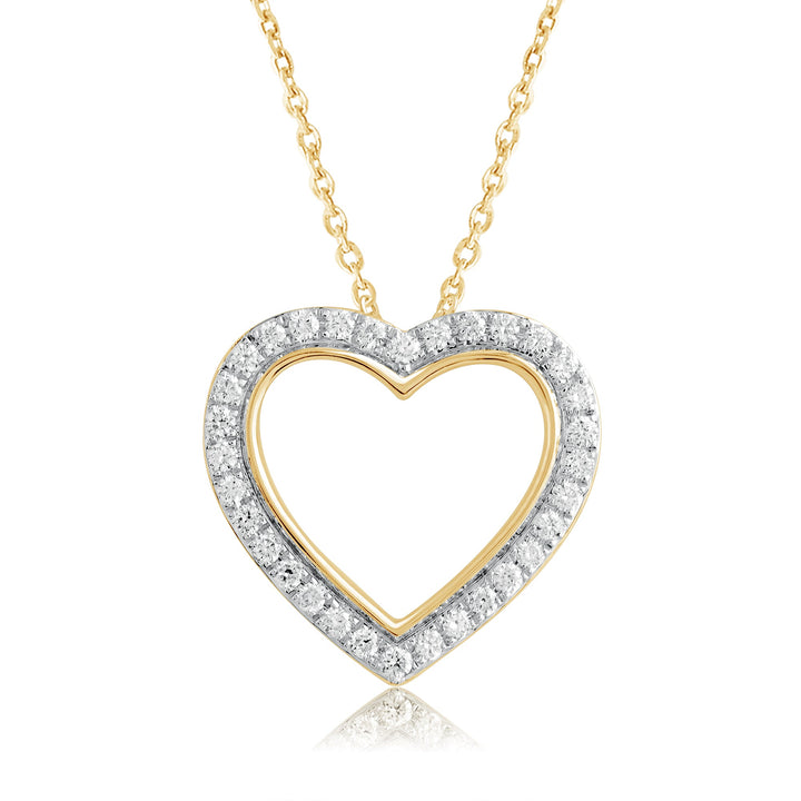 0.25 Ct Lab Grown Diamond Heart Pendant Necklace - Dewberry Diamonds