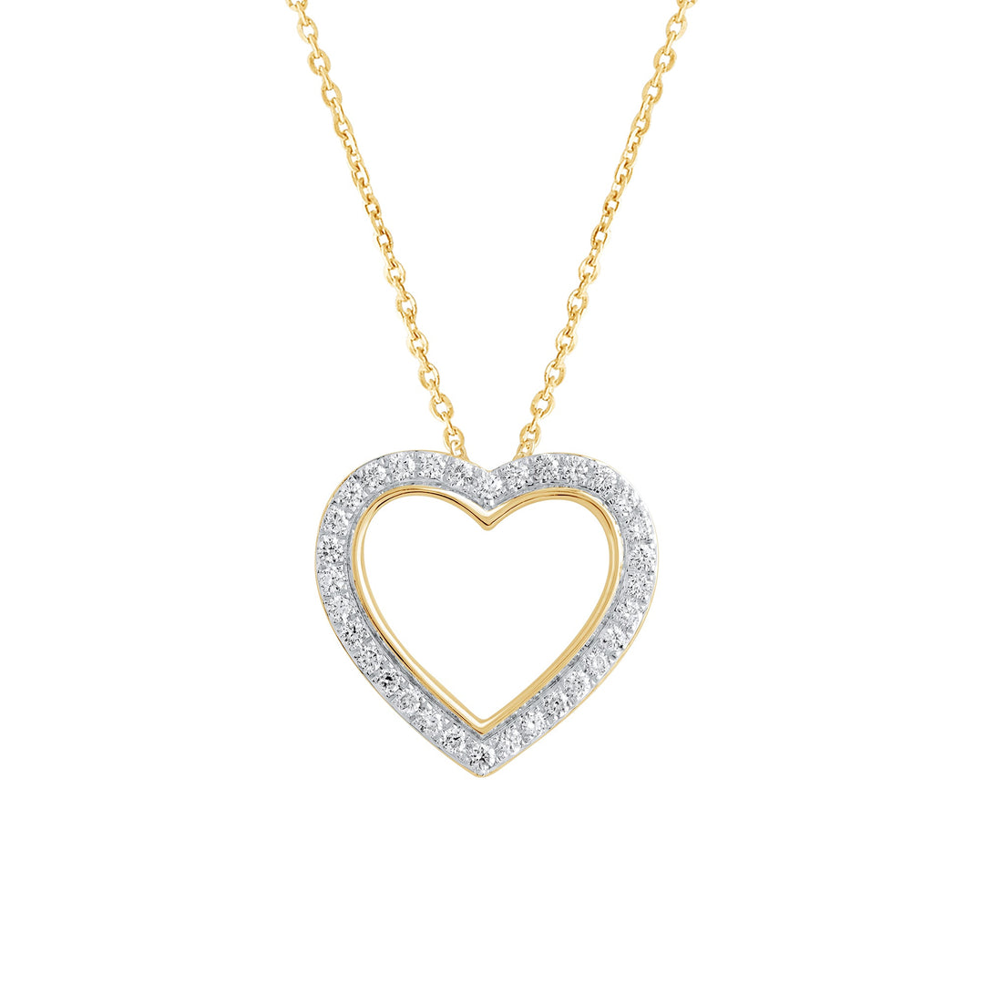 0.25 Ct Lab Grown Diamond Heart Pendant Necklace - Dewberry Diamonds