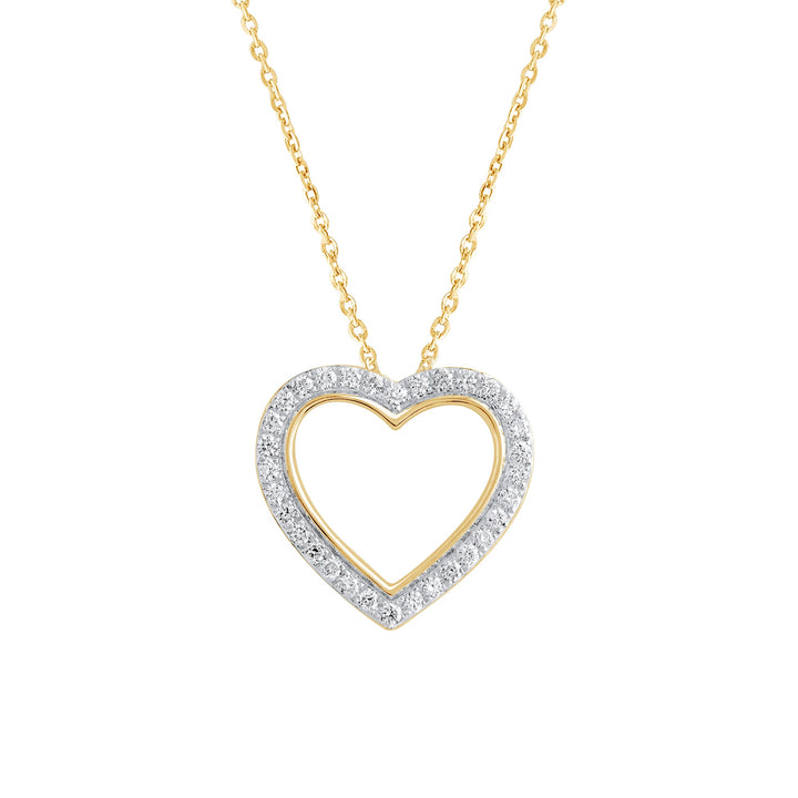 0.25 Ct Lab Grown Diamond Heart Pendant Necklace - Dewberry Diamonds
