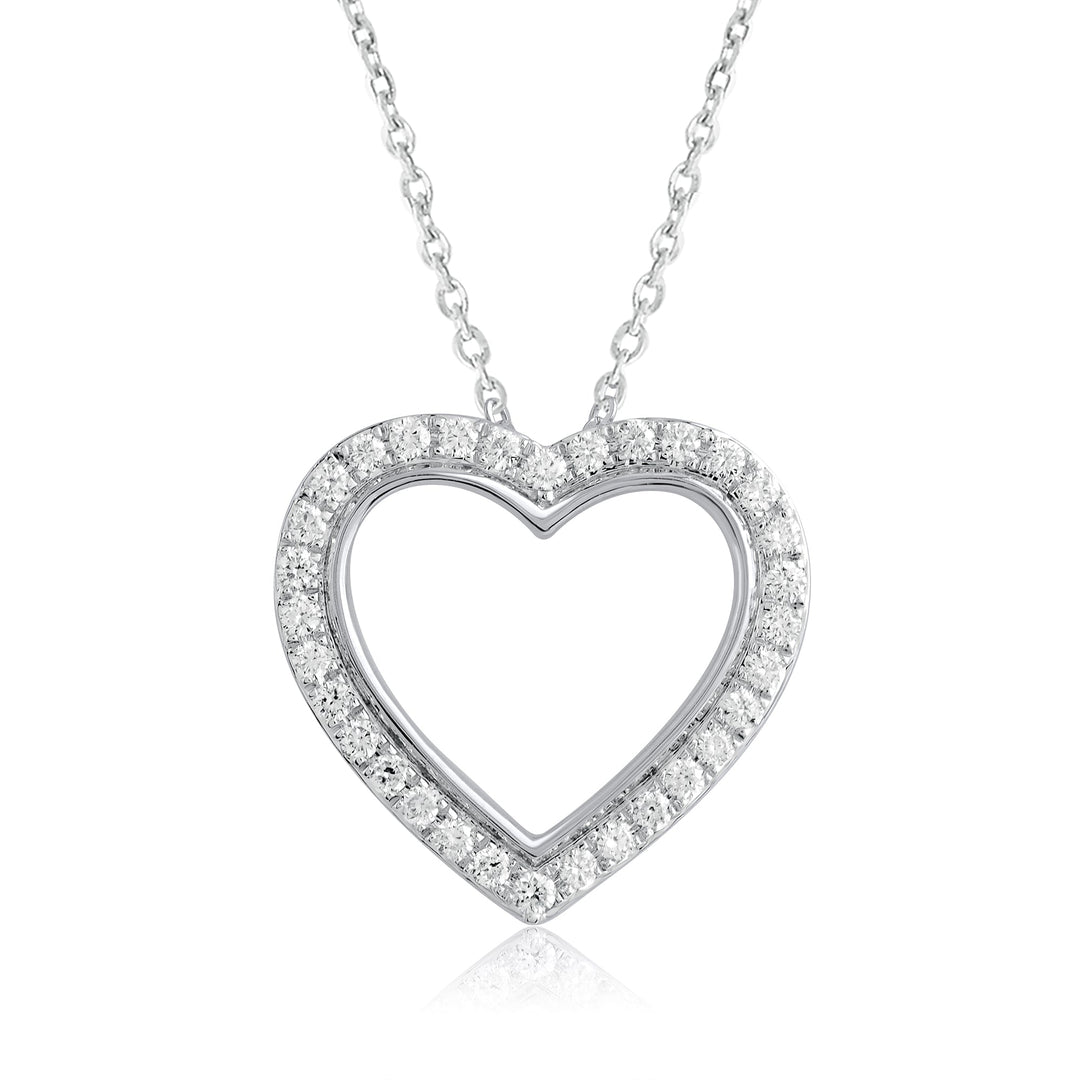 0.25 Ct Lab Grown Diamond Heart Pendant Necklace - Dewberry Diamonds
