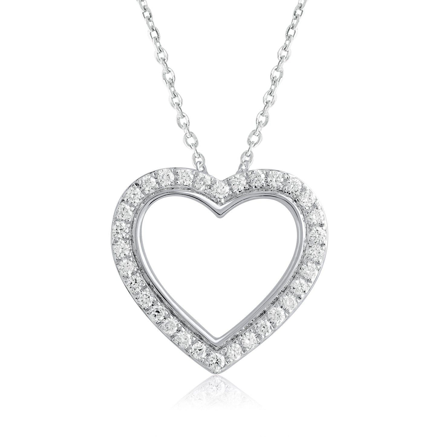 0.25 Ct Lab Grown Diamond Heart Pendant Necklace - Dewberry Diamonds
