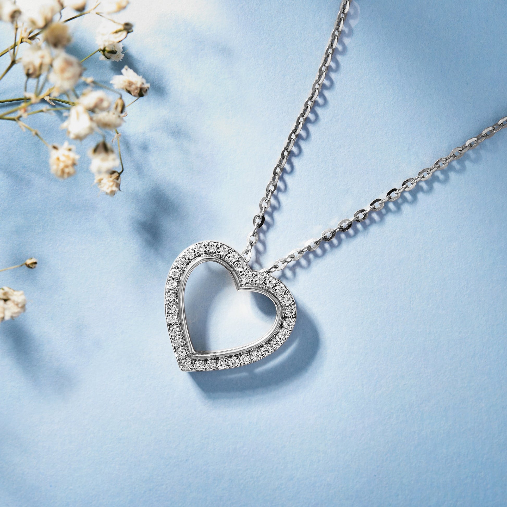 0.25 Ct Lab Grown Diamond Heart Pendant Necklace - Dewberry Diamonds