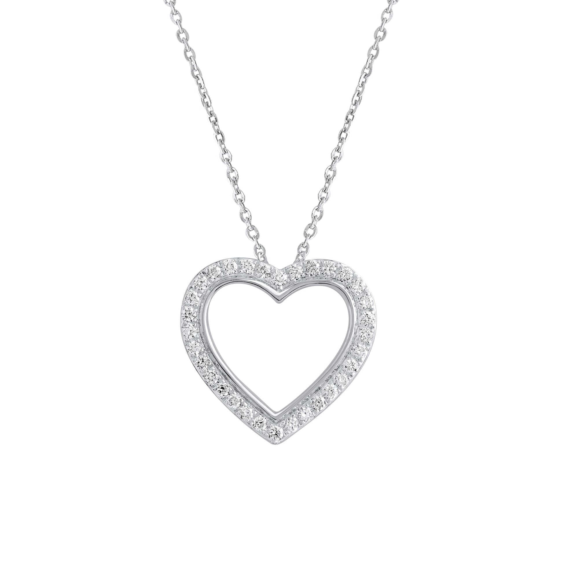0.25 Ct Lab Grown Diamond Heart Pendant Necklace - Dewberry Diamonds