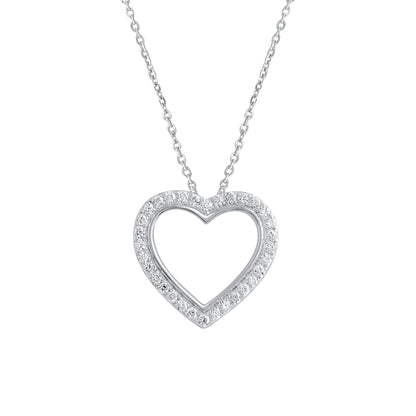 0.25 Ct Lab Grown Diamond Heart Pendant Necklace - Dewberry Diamonds