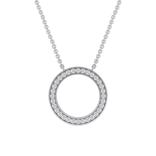 0.32 Ct Lab Grown Diamond Circle Pendant Necklace - Dewberry Diamonds