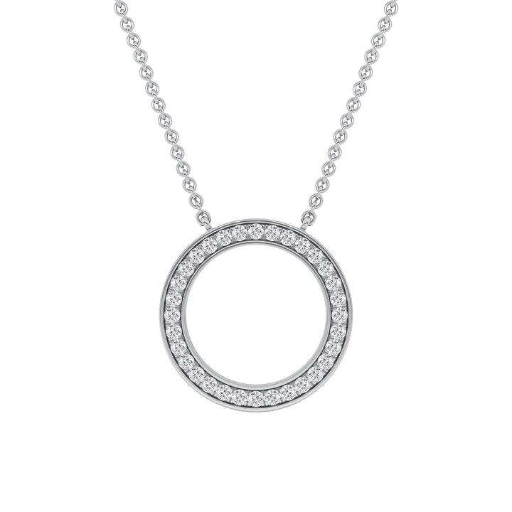0.32 Ct Lab Grown Diamond Circle Pendant Necklace - Dewberry Diamonds