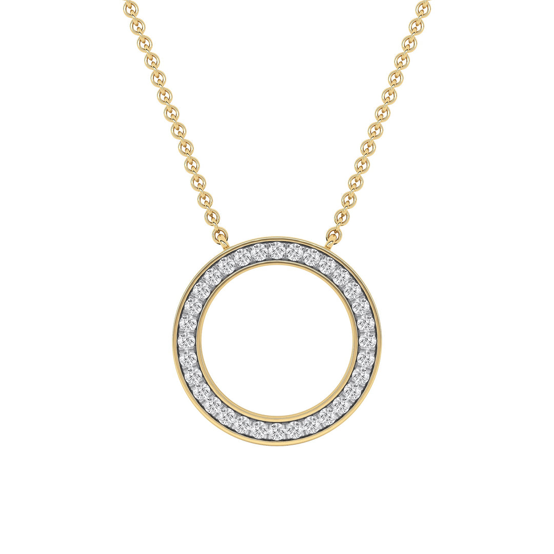 0.32 Ct Lab Grown Diamond Circle Pendant Necklace - Dewberry Diamonds