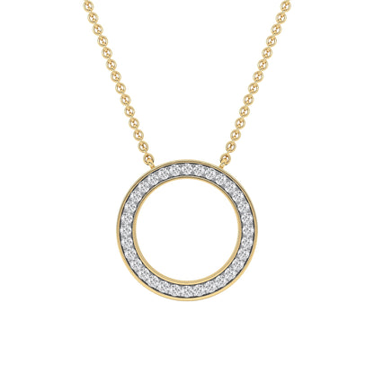 0.32 Ct Lab Grown Diamond Circle Pendant Necklace - Dewberry Diamonds