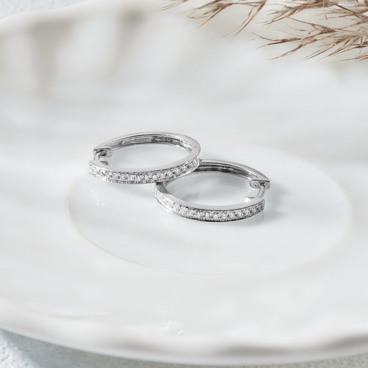 0.33 Ct Lab Grown Diamond Huggie Hoop Earrings - Dewberry Diamonds