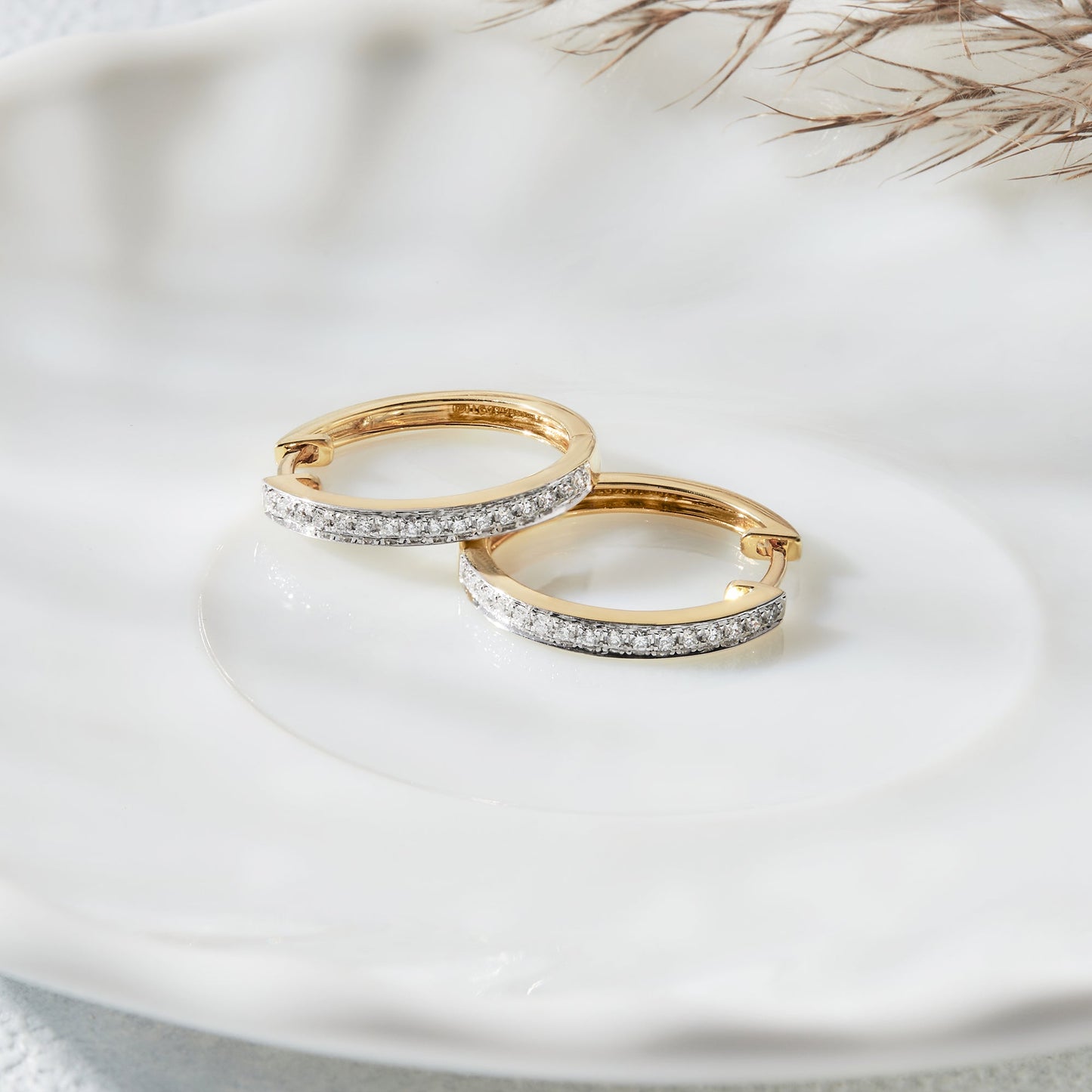 0.33 Ct Lab Grown Diamond Huggie Hoop Earrings - Dewberry Diamonds