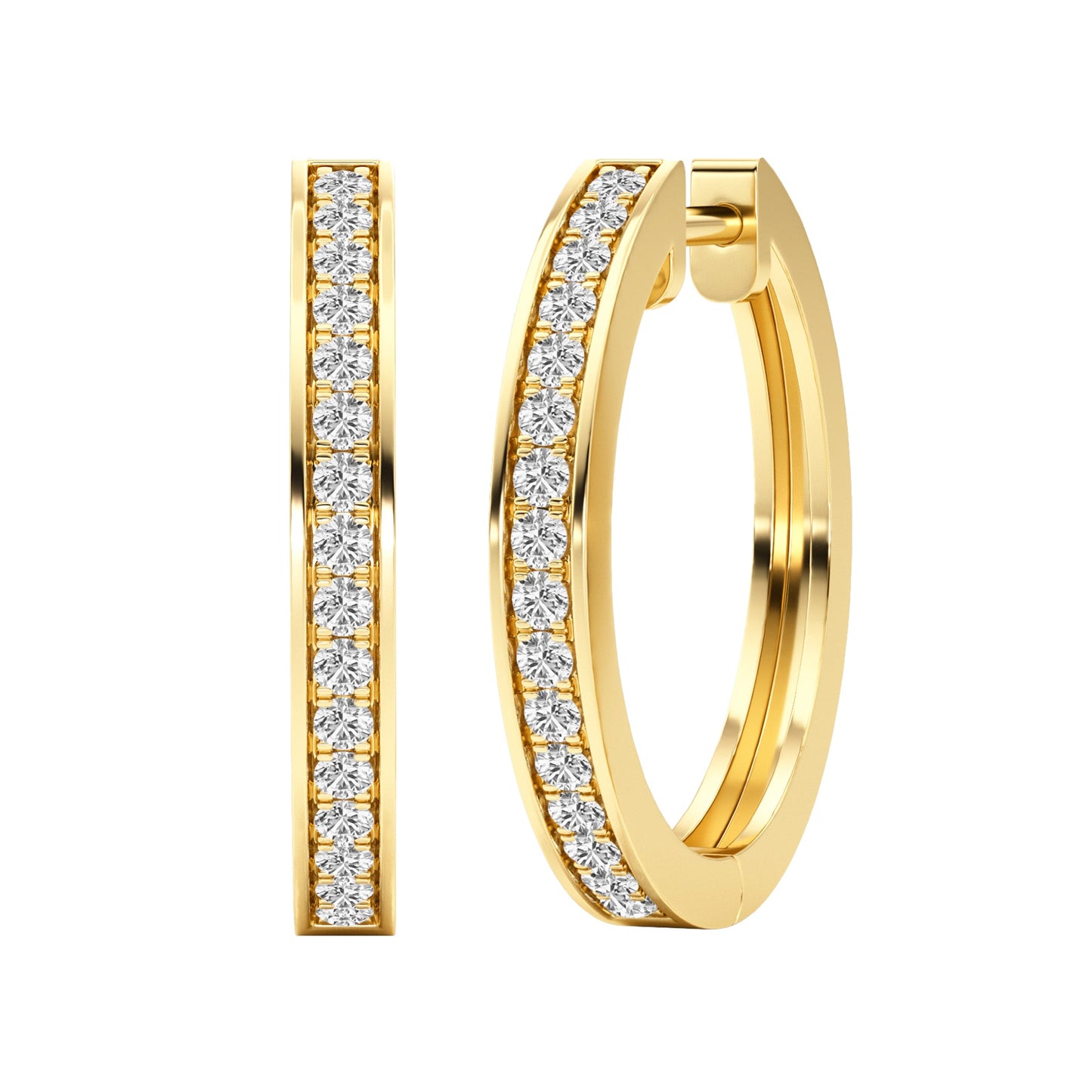 0.33 Ct Lab Grown Diamond Huggie Hoop Earrings - Dewberry Diamonds