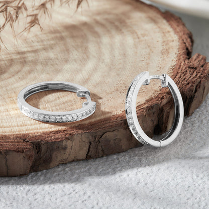 0.33 Ct Lab Grown Diamond Huggie Hoop Earrings - Dewberry Diamonds