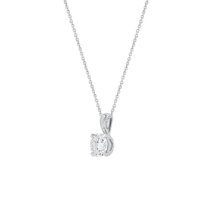 0.5 to 1 Ct Lab Grown Diamond Solitaire Necklace 14K Gold - Dewberry Diamonds