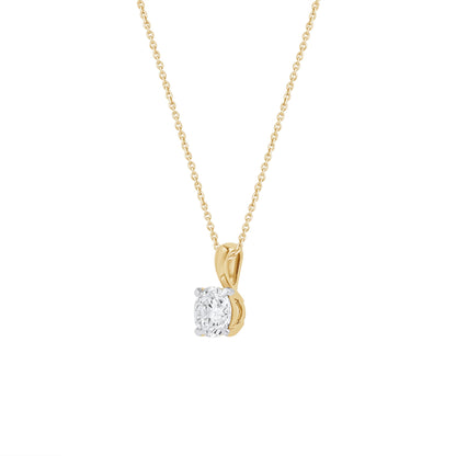 0.5 to 1 Ct Lab Grown Diamond Solitaire Necklace 14K Gold - Dewberry Diamonds