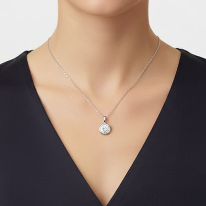 0.75 Ct Bezel-Set Lab Grown Diamond Solitaire Necklace - Dewberry Diamonds