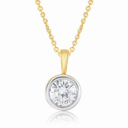 0.75 Ct Bezel-Set Lab Grown Diamond Solitaire Necklace - Dewberry Diamonds