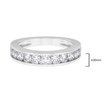 1 Ct Diamond Half Eternity Wedding Band 14K Gold - Dewberry Diamonds