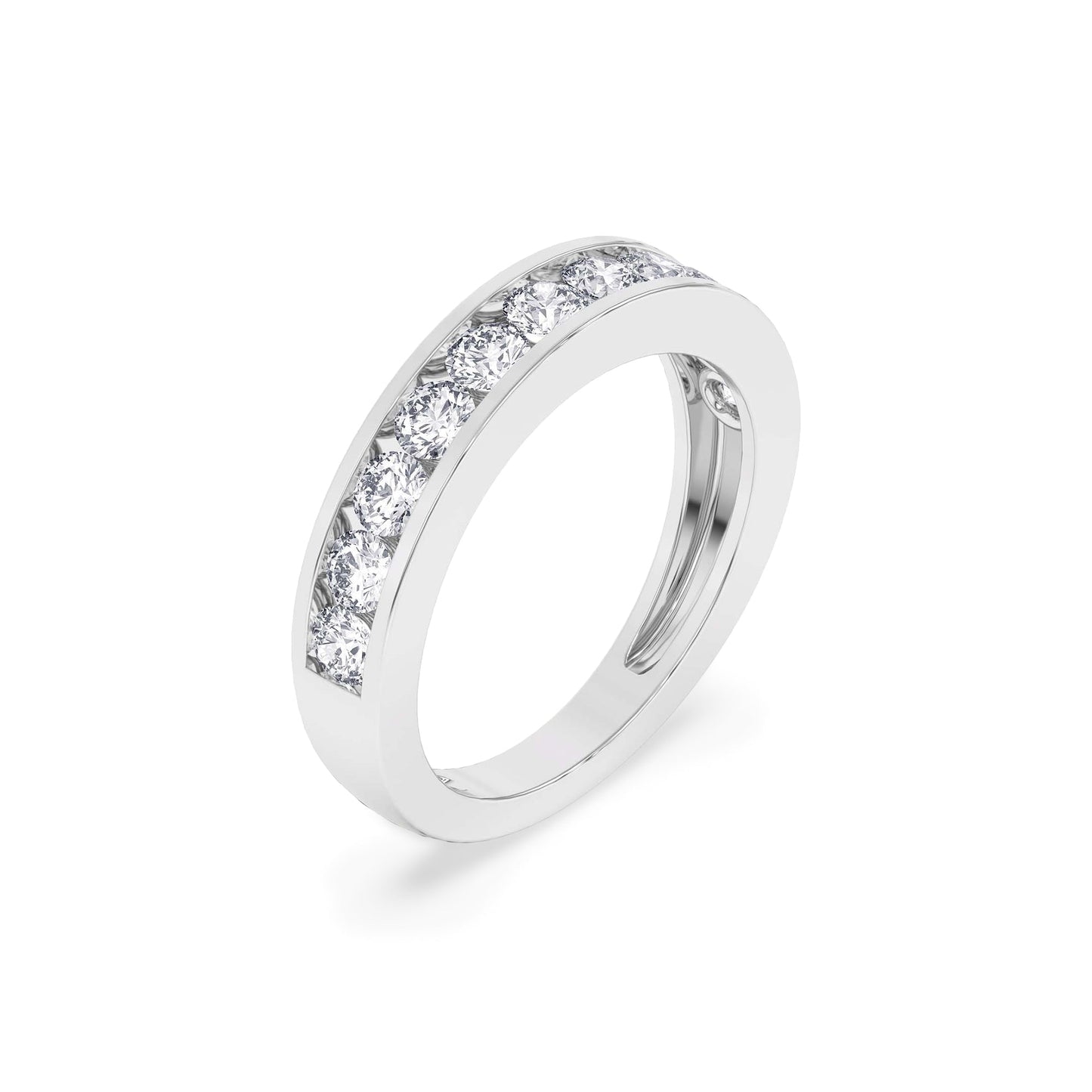 1 Ct Diamond Half Eternity Wedding Band 14K Gold - Dewberry Diamonds
