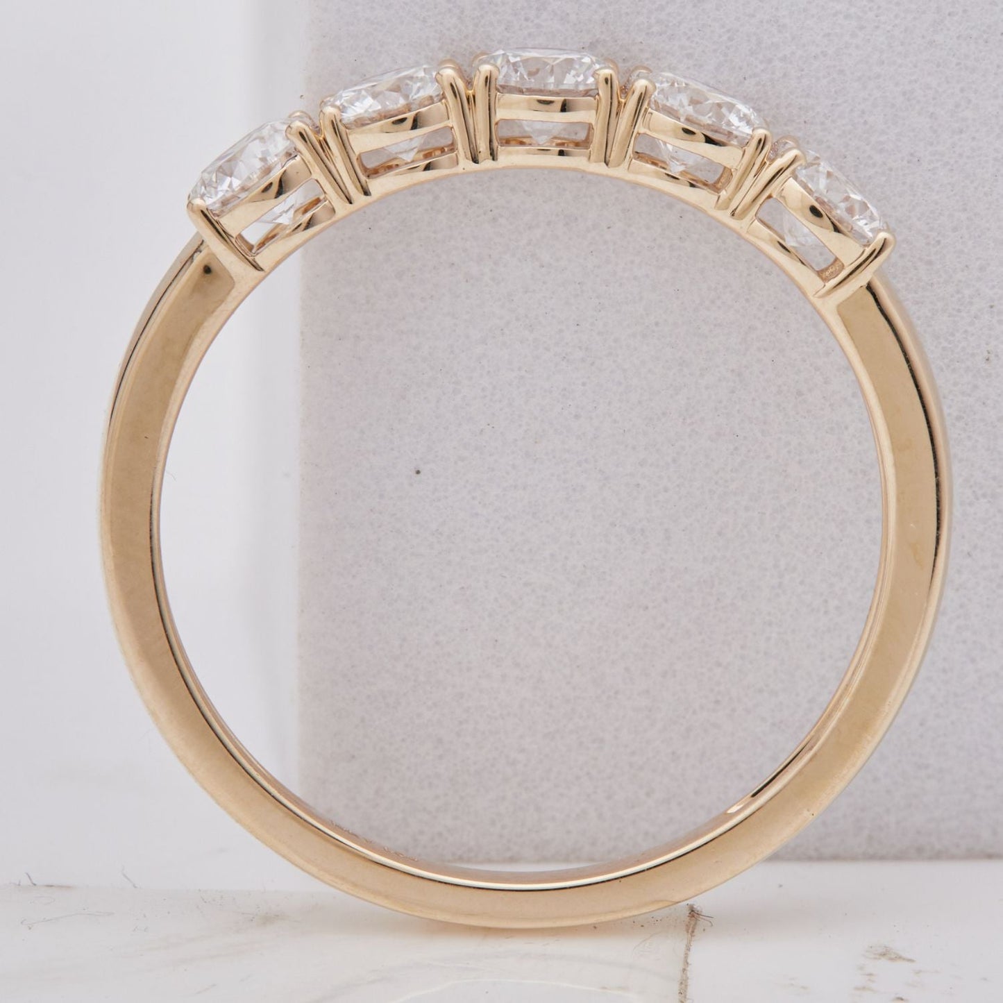1 CT Five Stone Diamond Wedding Band 14K Yellow Gold - Dewberry Diamonds