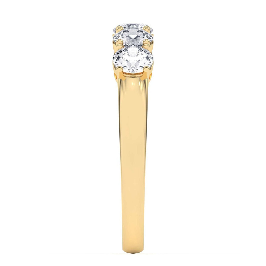 1 CT Five Stone Diamond Wedding Band 14K Yellow Gold - Dewberry Diamonds