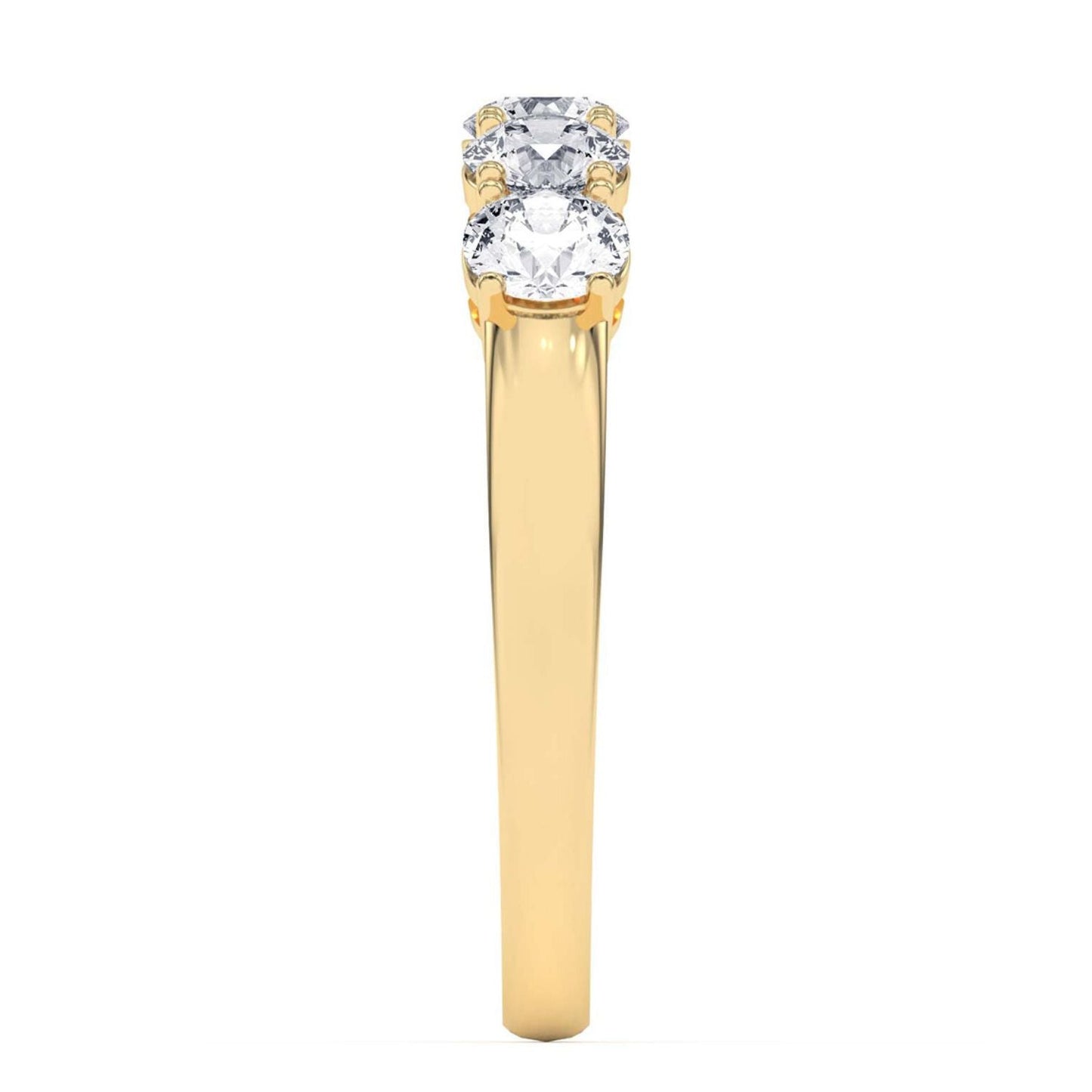 1 CT Five Stone Diamond Wedding Band 14K Yellow Gold - Dewberry Diamonds