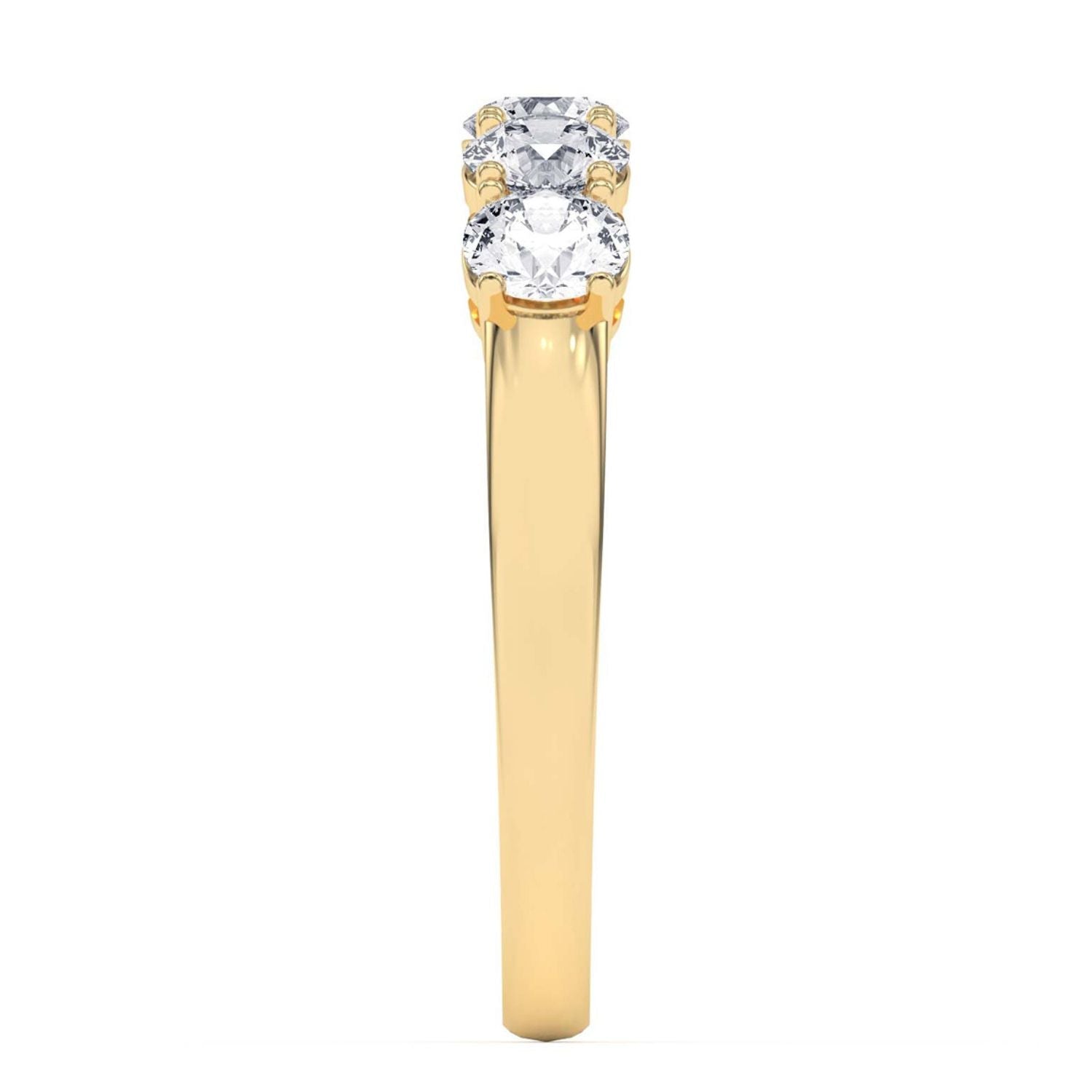 1 CT Five Stone Diamond Wedding Band 14K Yellow Gold - Dewberry Diamonds