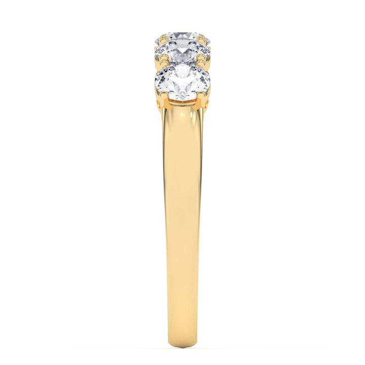 1 CT Five Stone Diamond Wedding Band 14K Yellow Gold - Dewberry Diamonds
