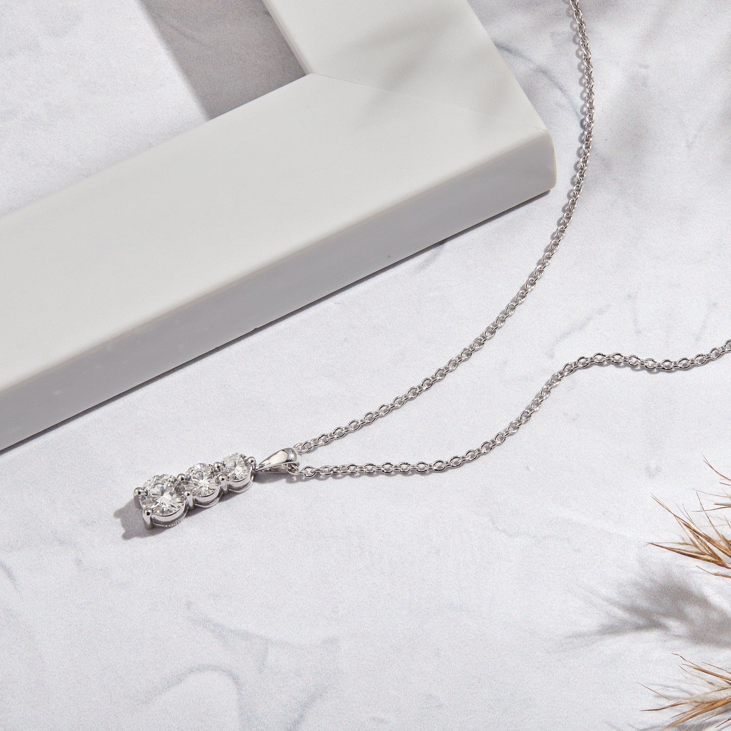 1 Ct Lab Grown Diamond Journey Pendant Necklace - Dewberry Diamonds