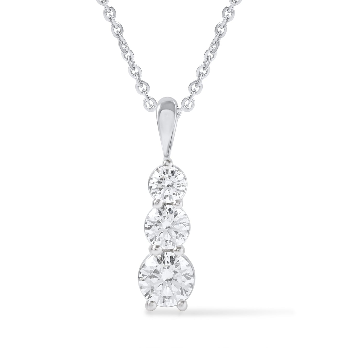 1 Ct Lab Grown Diamond Journey Pendant Necklace - Dewberry Diamonds