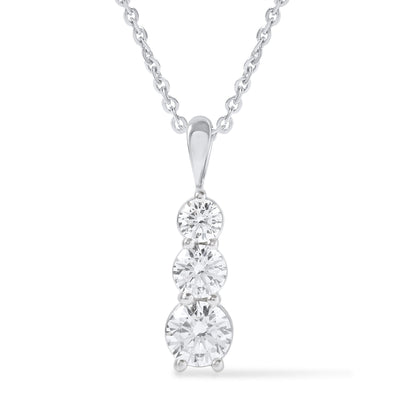 1 Ct Lab Grown Diamond Journey Pendant Necklace - Dewberry Diamonds